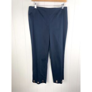 NWT Jones New York Stretch Pants Navy Gold Square Career Size 10P